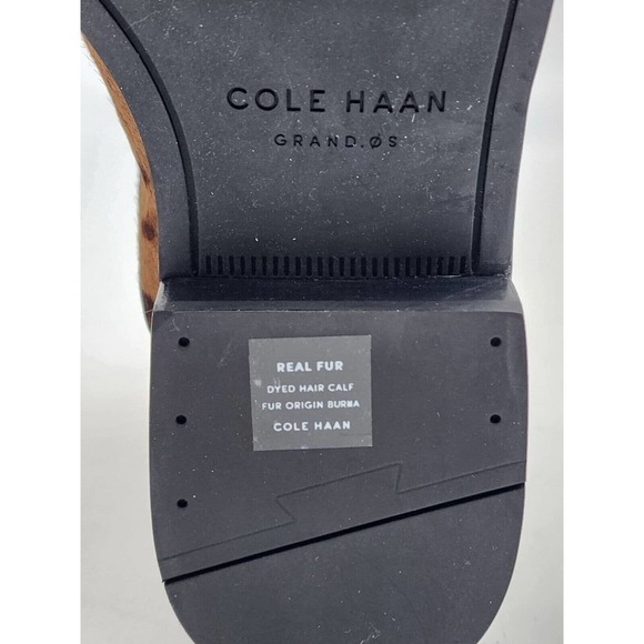 Cole Haan Grand 360 Calf Hair Leopard Print Chelsea Boot Size 6.5 New - Picture 10 of 12